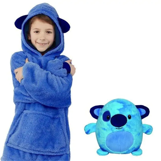 Kids One Size Hoodie Blanket