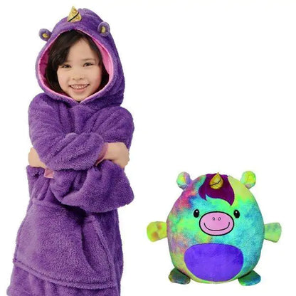 Kids One Size Hoodie Blanket