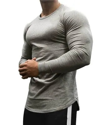 Men's Solid Color Long Sleeve T-Shirt