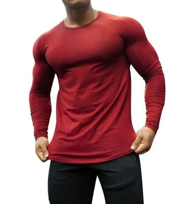 Men's Solid Color Long Sleeve T-Shirt