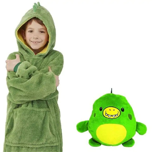 Kids One Size Hoodie Blanket